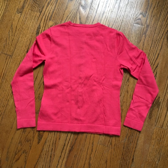 J. McLaughlin Red/Pink Cotton Cardigan Sz XS - Picture 2 of 3